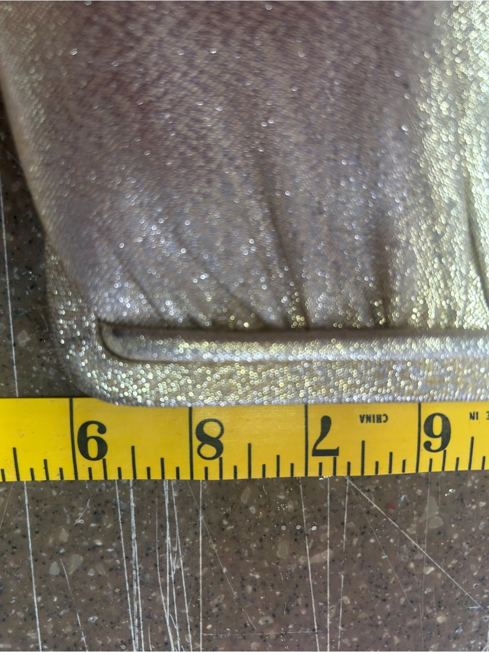 Metallic Gold Evening Clutch with Satin Pouch Vintage - Picture 8 of 9